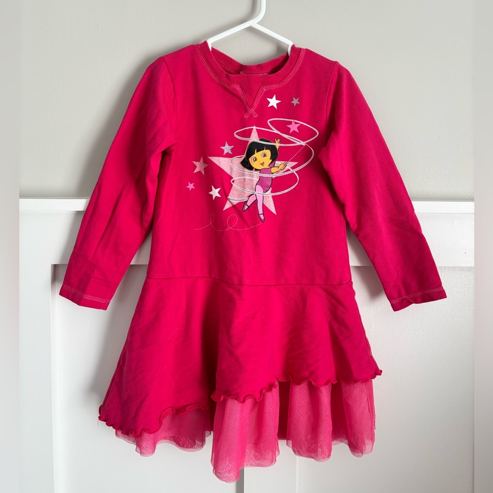 EUC Nickelodeon Dora the Explorer 6X Girls Pink Dress